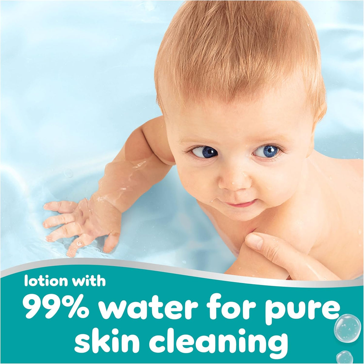 Pampers 99% Water Baby Wipes – 720 Count | Fragrance Free | Newborn & Sensitive Skin